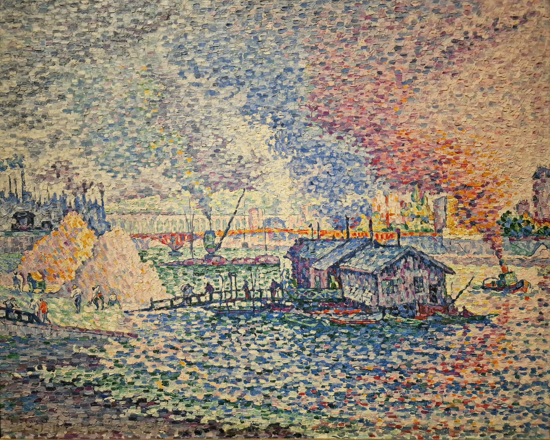 『ミラボー橋』　ポール・シニャック　1903年　油彩・キャンバス　テルアビブ美術館所蔵