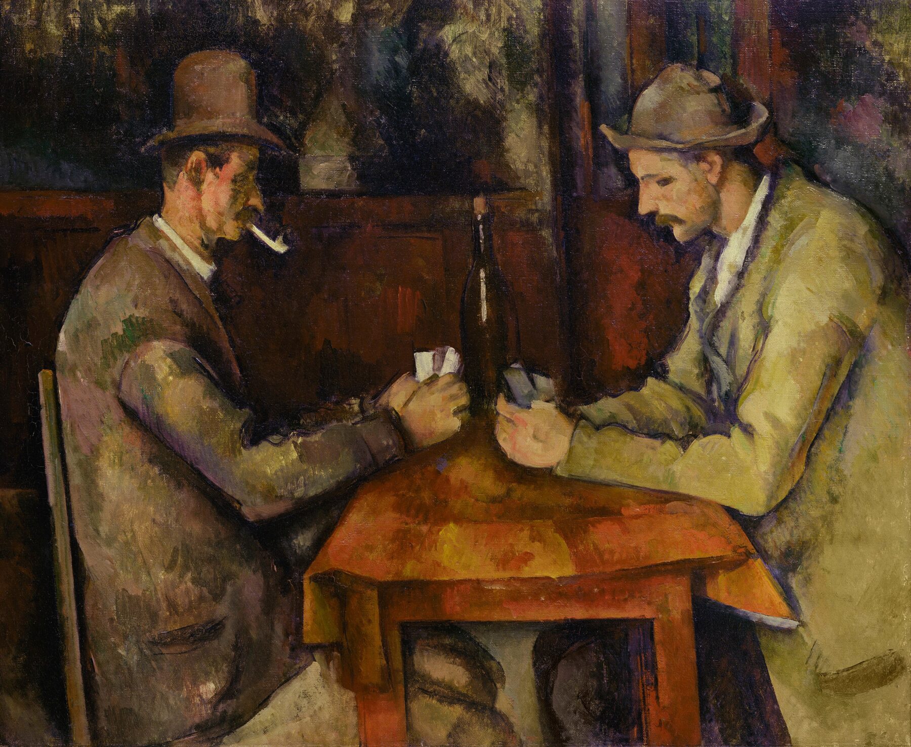 『カード遊びをする人々』　ポール・セザンヌ　1890–1895年頃　油彩・キャンバス　オルセー美術館所蔵