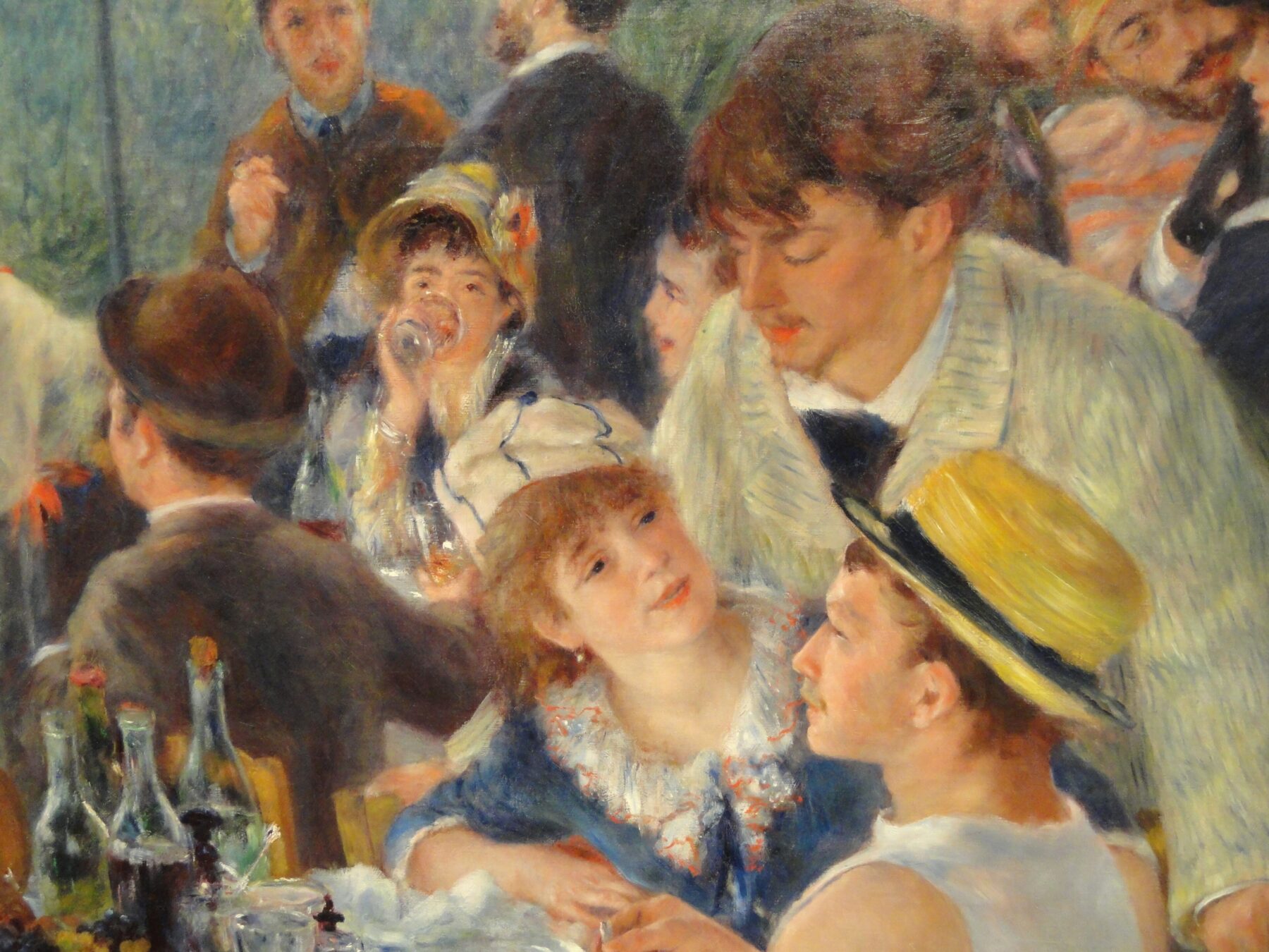 『舟遊びをする人々の昼食』部分図 ピエール＝オーギュスト・ルノワール 1880-1881年 フィリップス・コレクション所蔵
