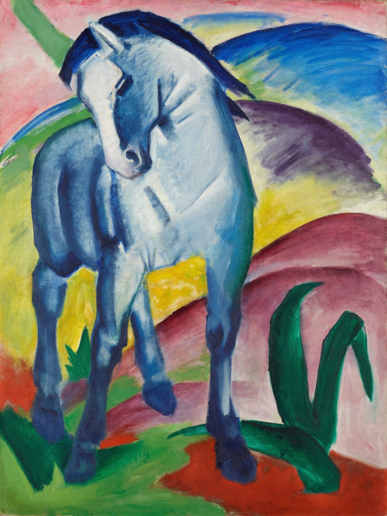 『青い馬 I』 フランツ・マルク 1911年 油彩・キャンバス 112×84.5cm レンバッハハウス美術館所蔵