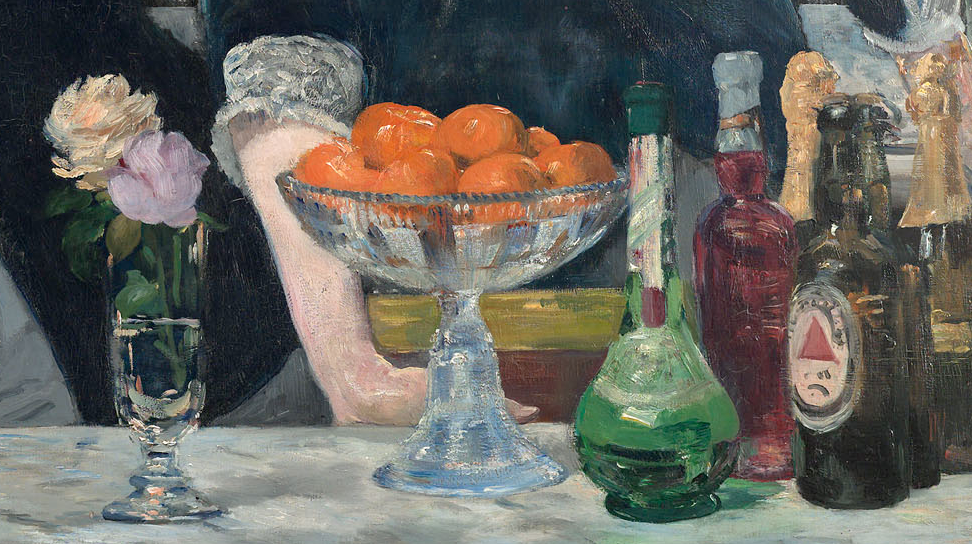 『フォリー＝ベルジェールのバー』部分 エドゥアール・マネ 1882年 油彩・キャンバス コートールド美術館所蔵
