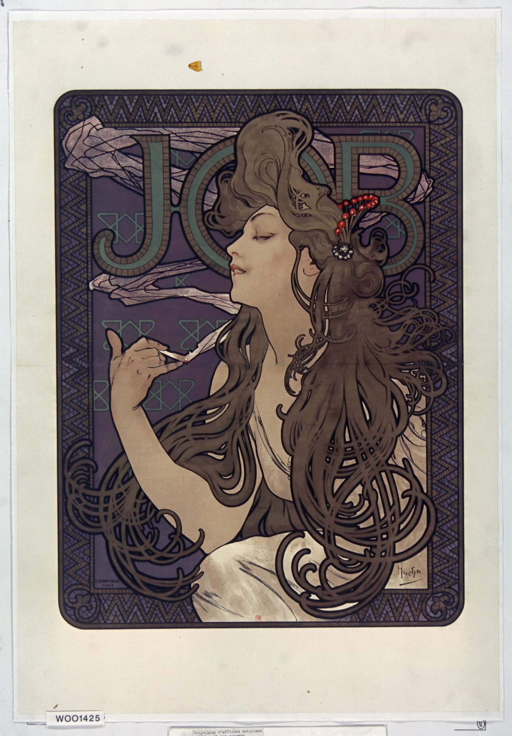 『JOB』 アルフォンス・ミュシャ 1896年 リトグラフ 64×46cm フランス国立図書館所蔵