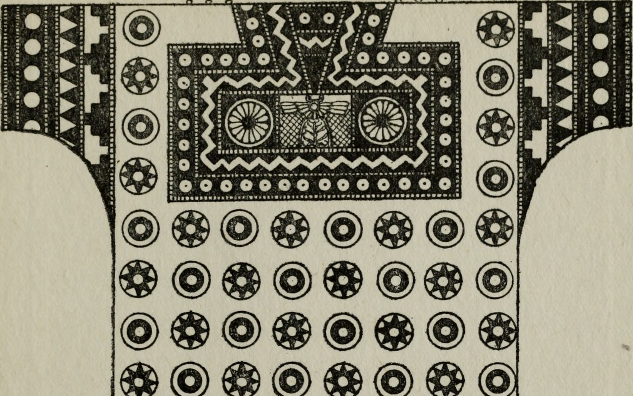 『Ancient Egyptian, Assyrian, and Persian costumes and decorations』 メアリー・G・ヒューストン、フローレンス・S・ホーンブロワー 1920年刊行図版。画像出典：Internet Archive Book Images／Wikimedia Commons／No known copyright restrictions.