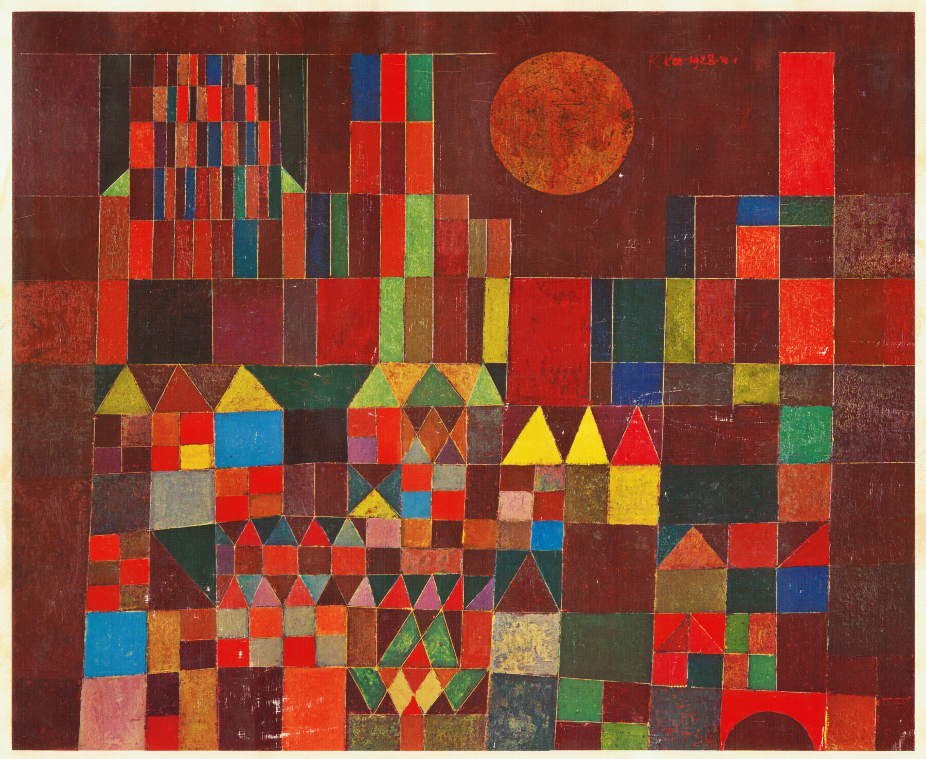 『城と太陽』 パウル・クレー 1928年 油彩・キャンバス 54×62cm 個人蔵