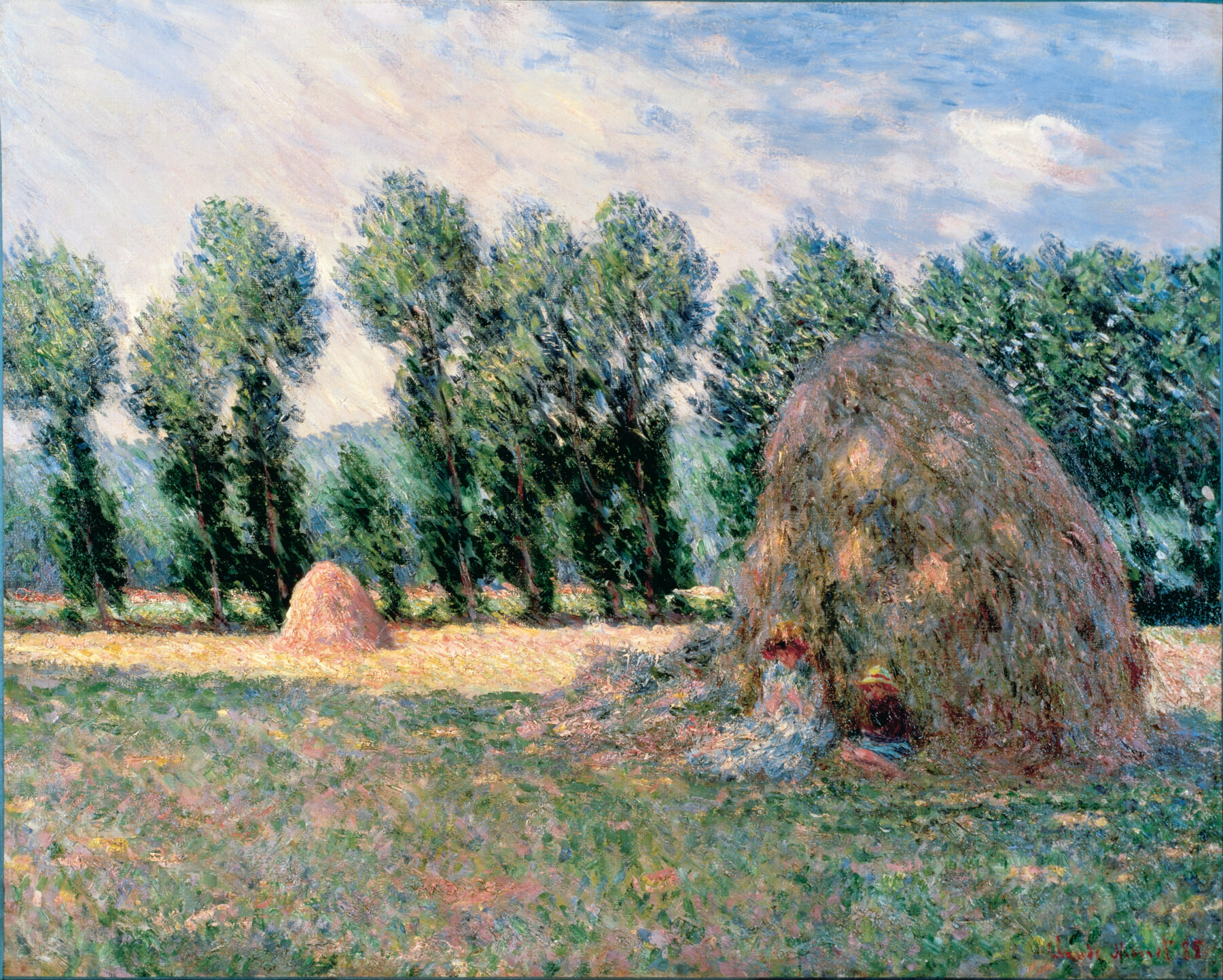 『積みわら』　クロード・モネ　1885年　油彩・キャンバス　64.5×80.4cm　大原美術館所蔵（旧松方コレクション）