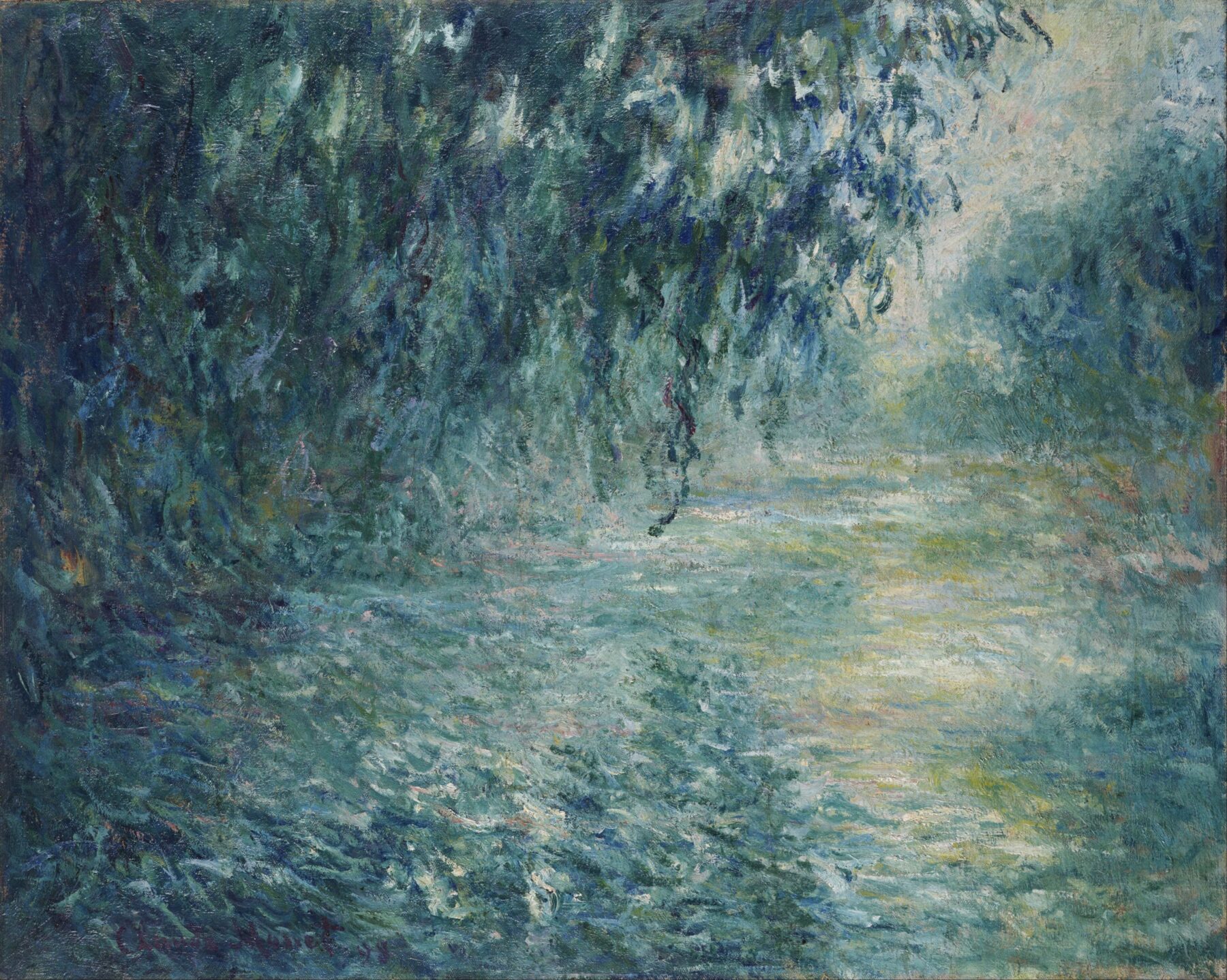 『セーヌ河の朝』　クロード・モネ　1898年　油彩・キャンバス　73.0×91.5cm　国立西洋美術館所蔵