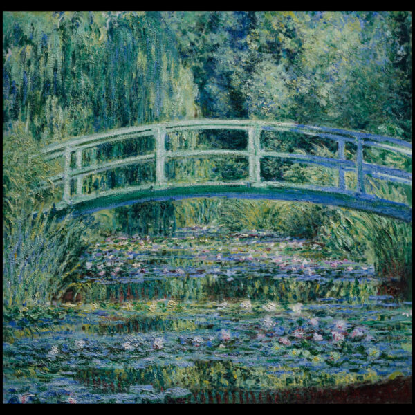『睡蓮と日本の橋』 クロード・モネ 1899年 油彩・キャンバス 89.7×90.5cm プリンストン大学美術館所蔵
