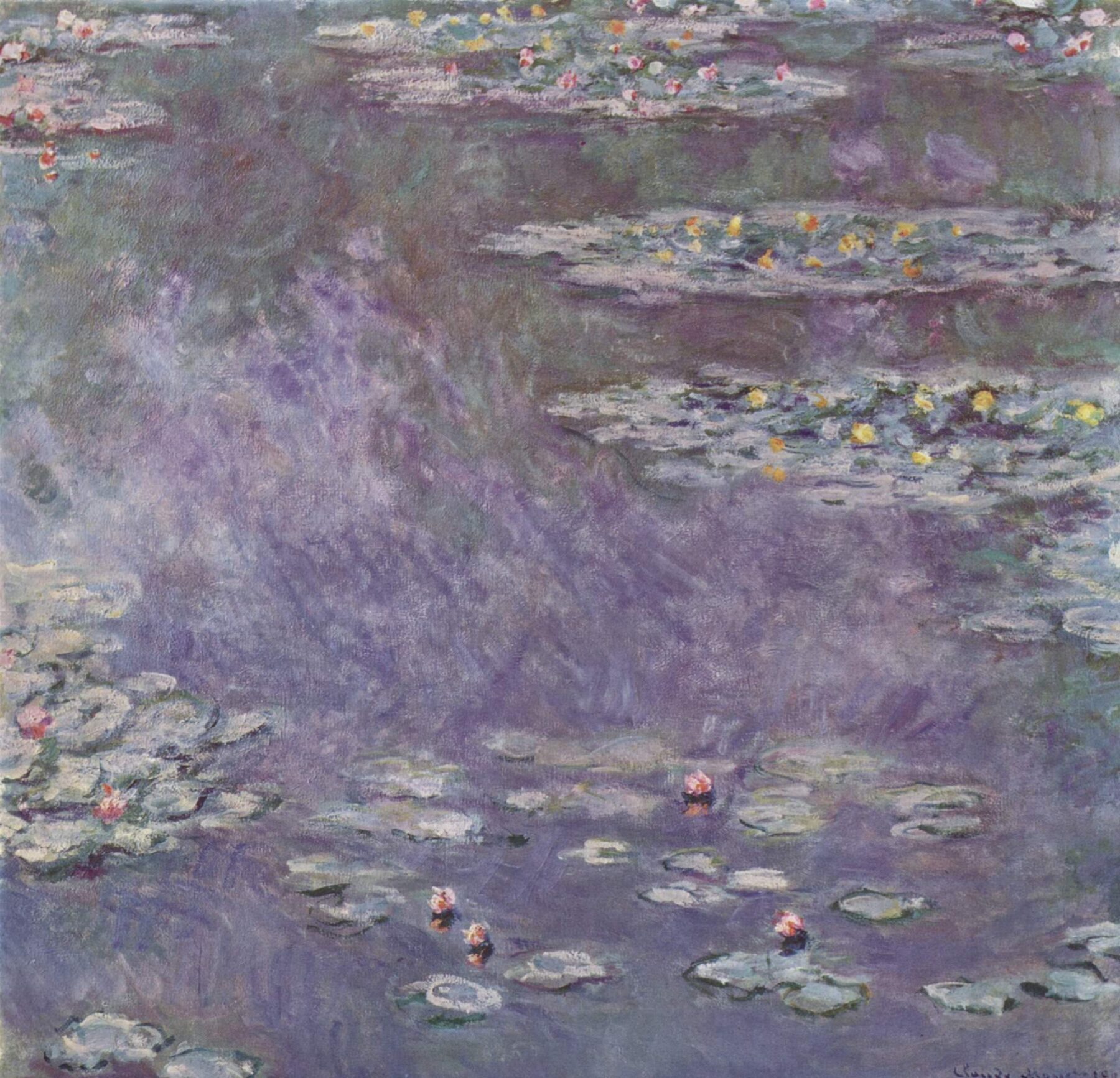 『睡蓮』　クロード・モネ　1907年　油彩・キャンバス　90.0×93.0cm　アサヒグループ大山崎山荘美術館所蔵
