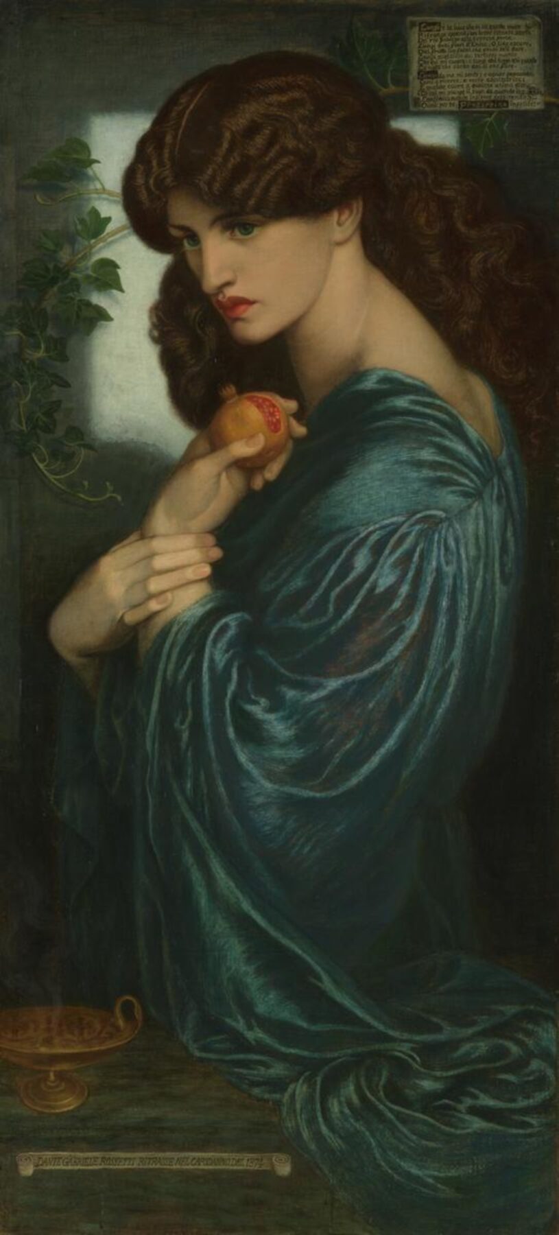 『プロセルピナ』 ダンテ・ゲイブリエル・ロセッティ 1874年 油彩・キャンバス 125.1×61cm Tate Britain所蔵