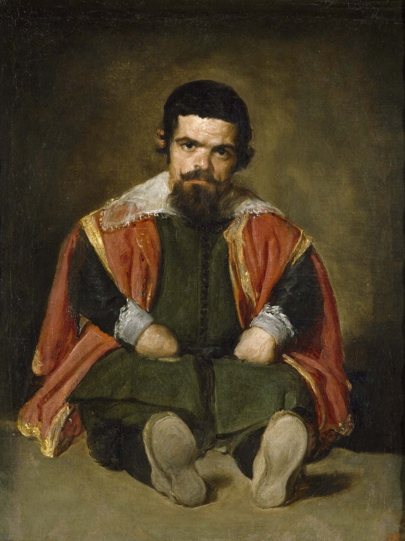 『道化セバスティアン・デ・モーラ』　ディエゴ・ベラスケス　1644年頃　油彩・キャンバス　プラド美術館所蔵