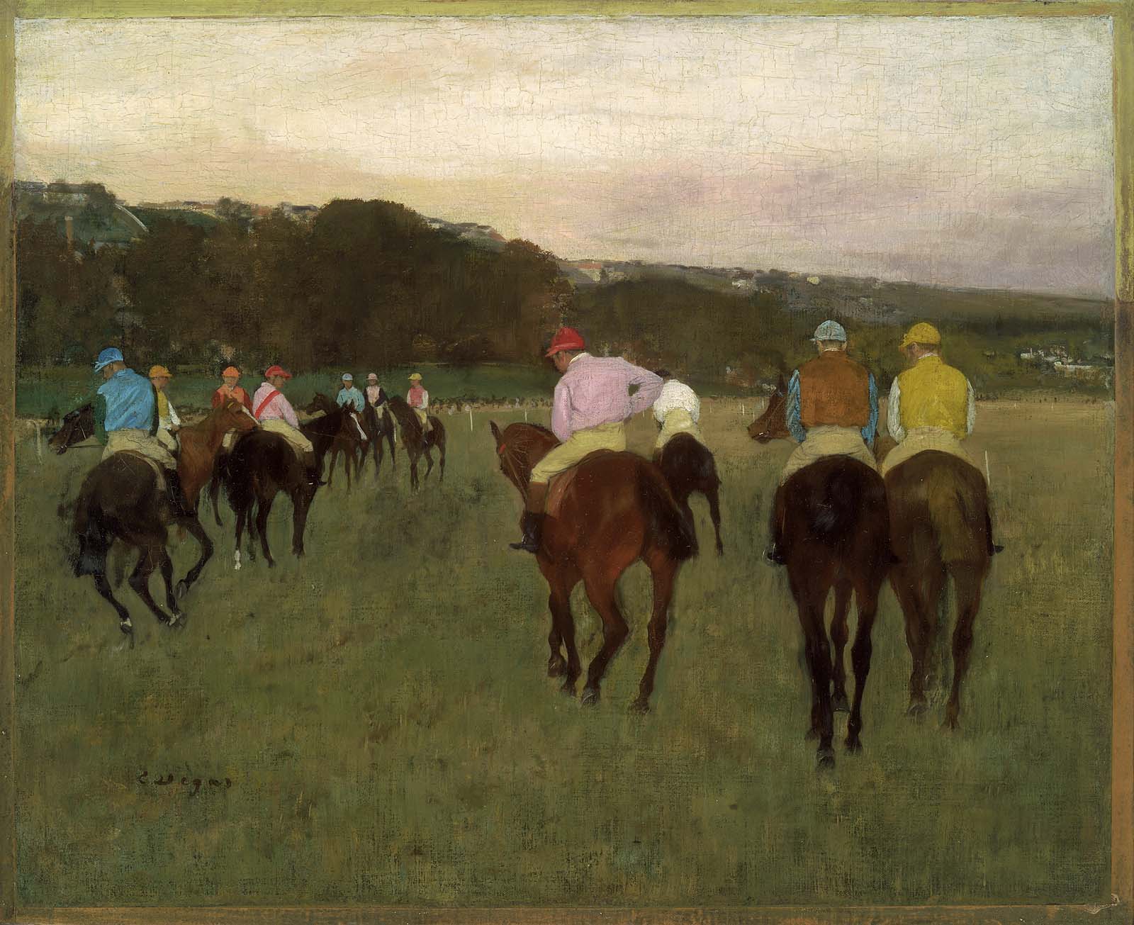 『ロンシャンの競馬』 エドガー・ドガ 1873–1875年 油彩・キャンバス ボストン美術館所蔵（ボストン）