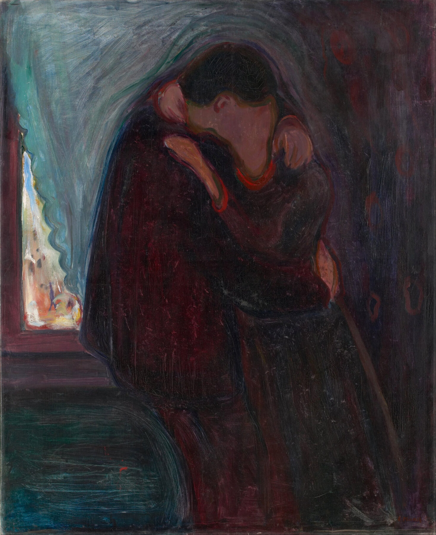 『接吻』 エドヴァルド・ムンク 1897年 油彩・キャンバス 100×81.5cm ムンク美術館所蔵
