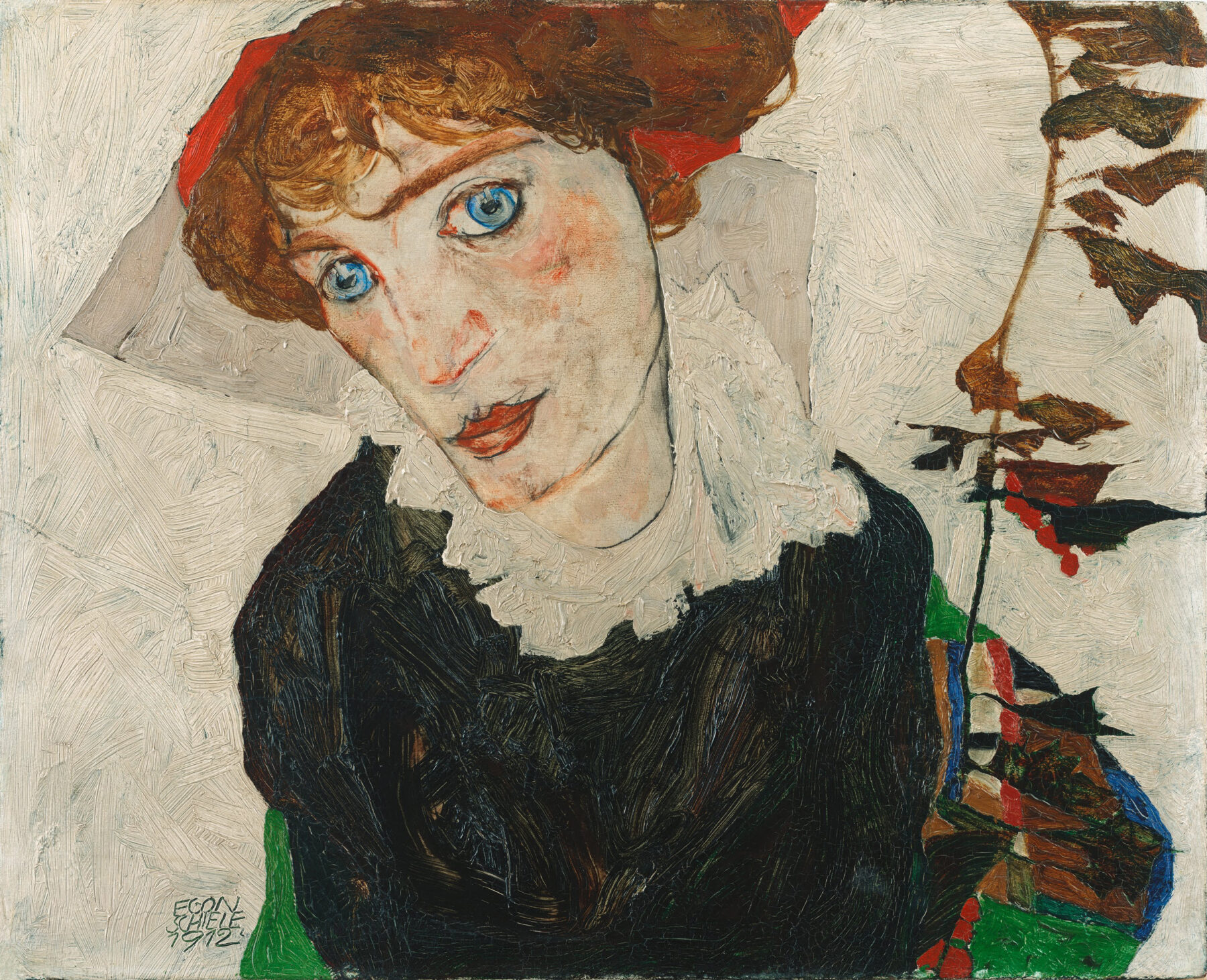 『ヴァリー・ノイツィルの肖像』 エゴン・シーレ 1912年 油彩・板 32×39.8cm レオポルド美術館所蔵
