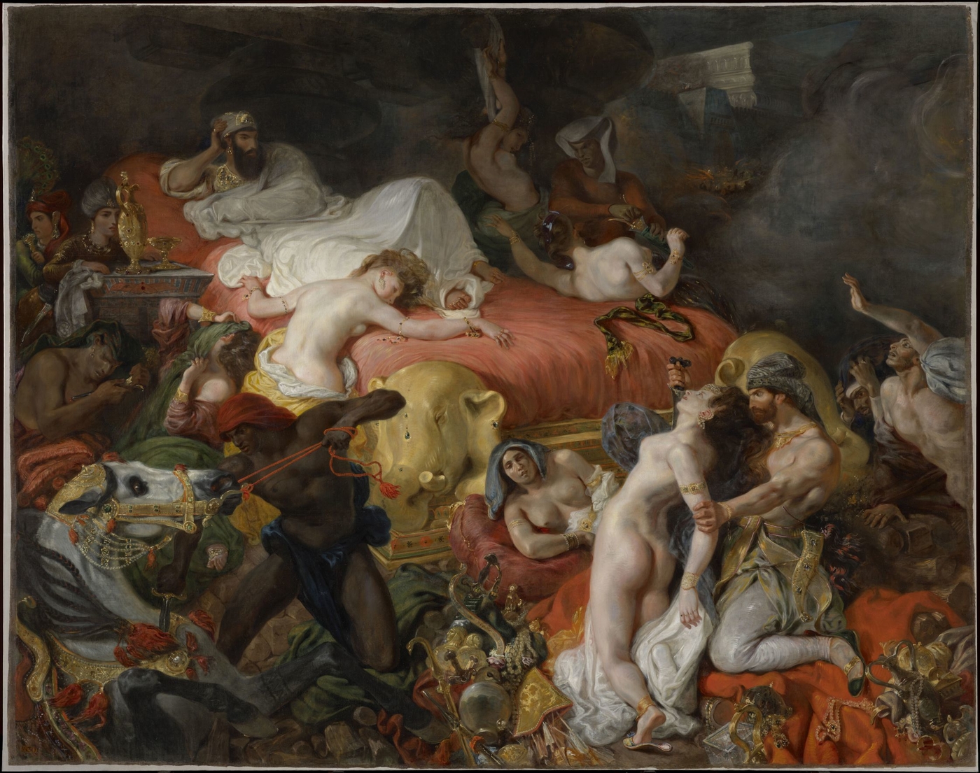 『サルダナパールの死』 ウジェーヌ・ドラクロワ 1827年 油彩・キャンバス 392×496cm ルーヴル美術館所蔵