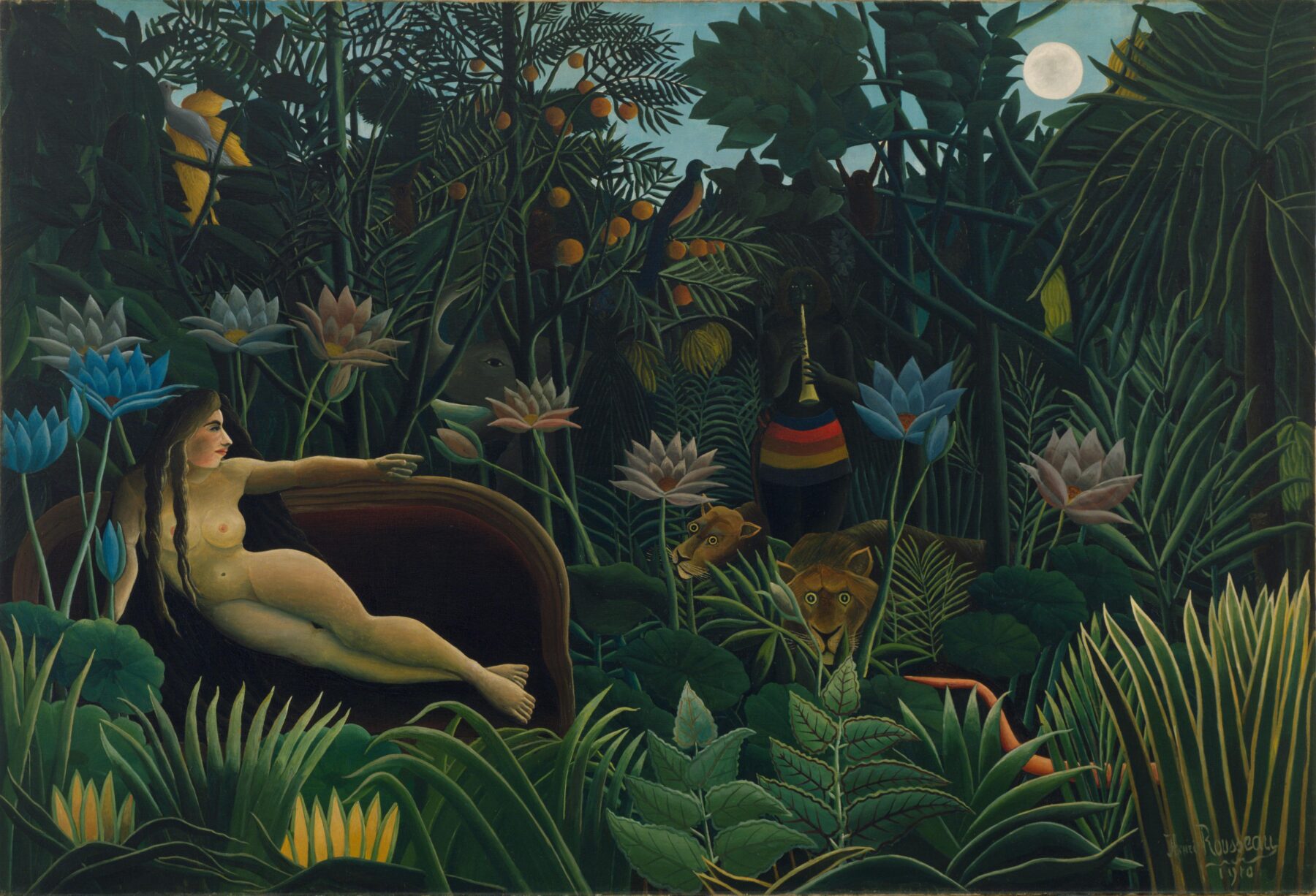 『夢』 アンリ・ルソー 1910年 油彩・キャンバス 204.5×298.5cm ニューヨーク近代美術館（MoMA）