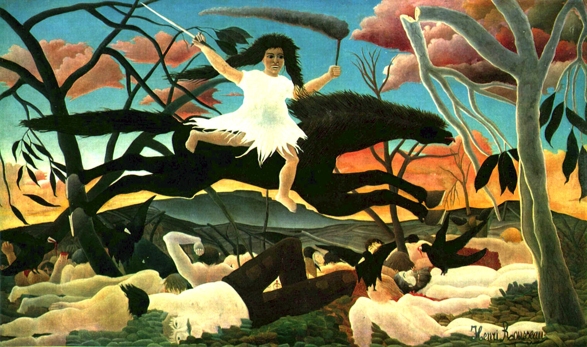 『戦争』 アンリ・ルソー 1894年頃 油彩・キャンバス 114×195cm オルセー美術館（パリ）所蔵