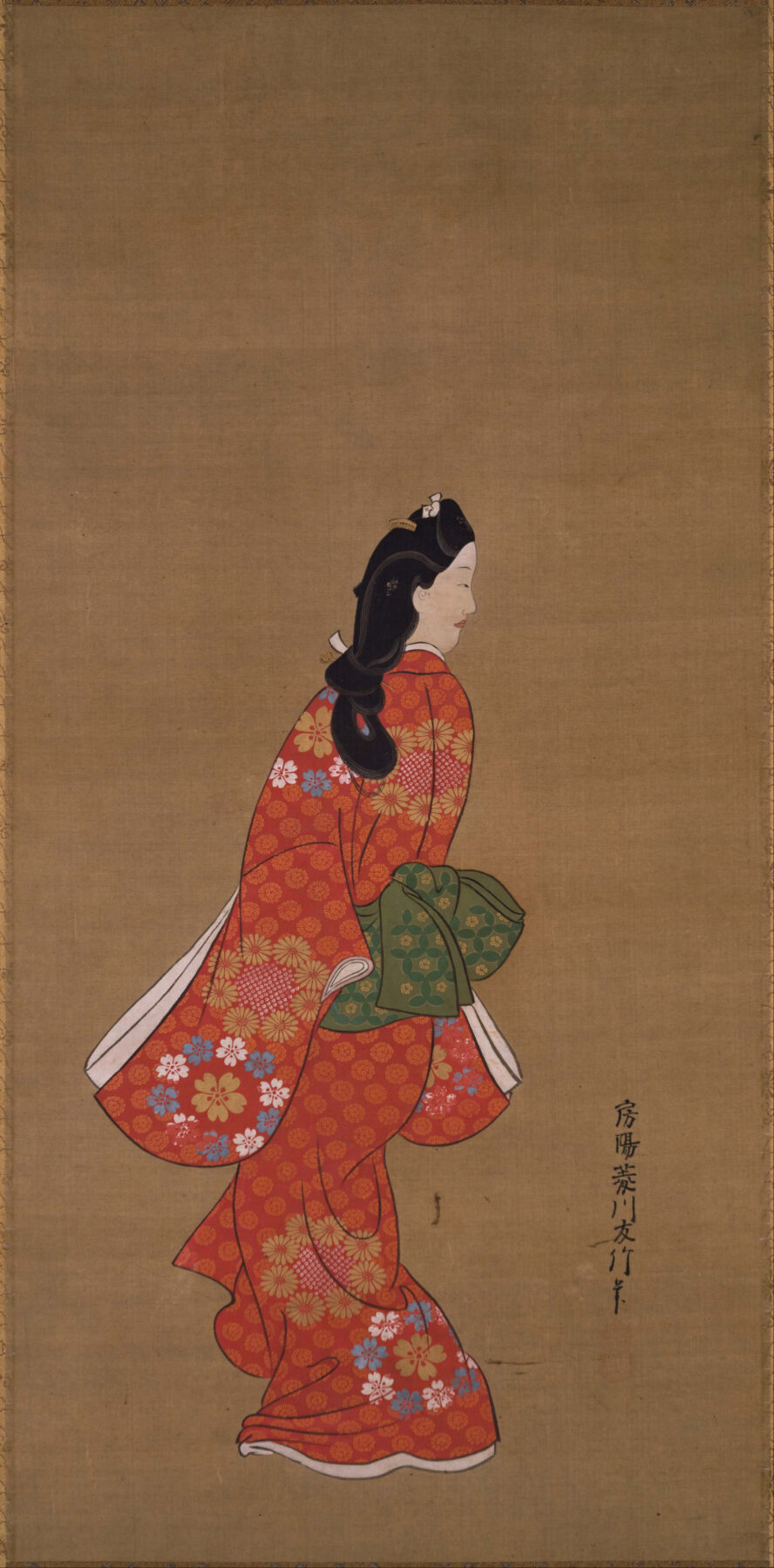 『見返り美人図』 菱川師宣 江戸時代・17世紀 絹本着色 東京国立博物館所蔵