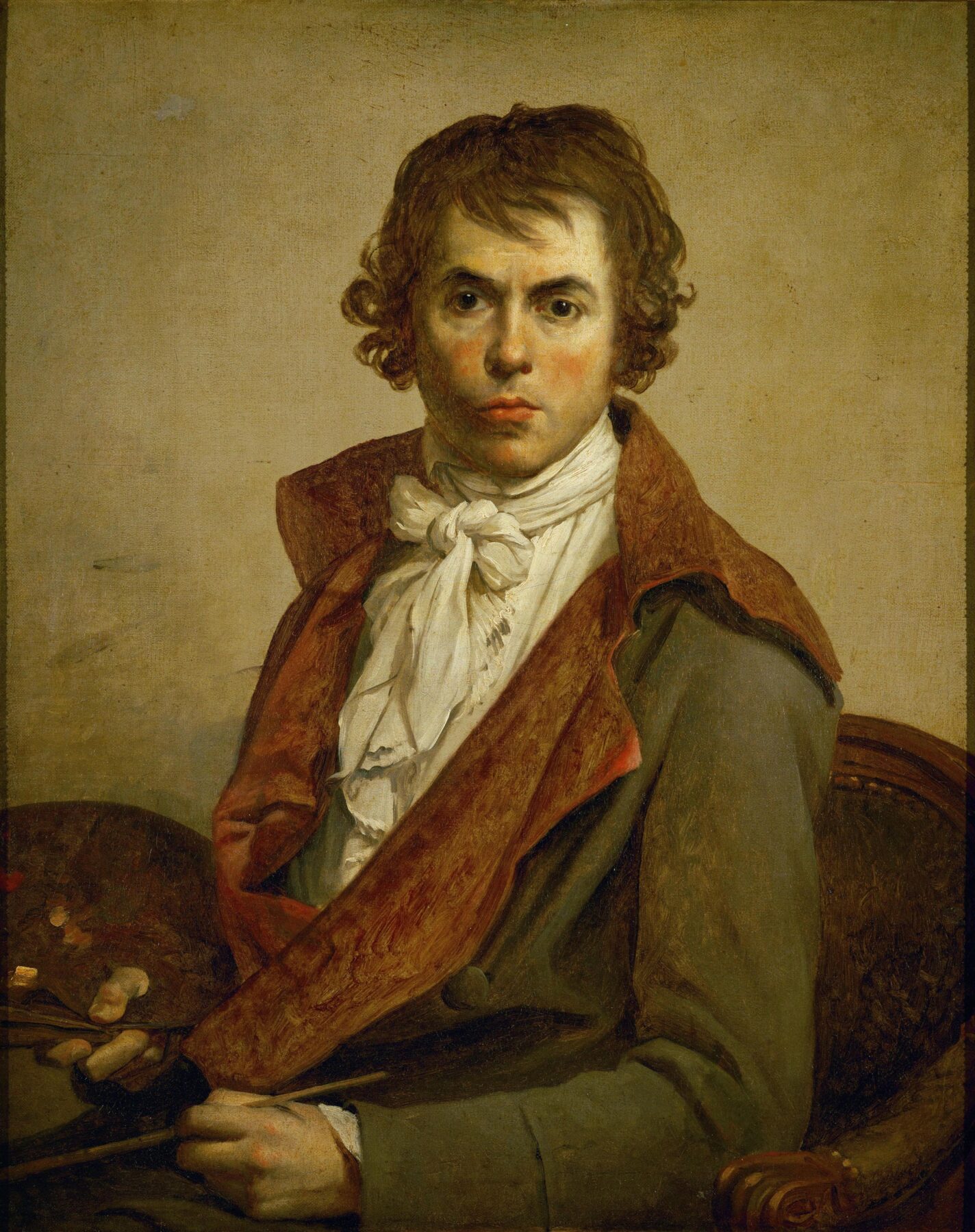 『自画像』　ジャック＝ルイ・ダヴィッド　1794年　油彩・キャンバス　ルーヴル美術館所蔵