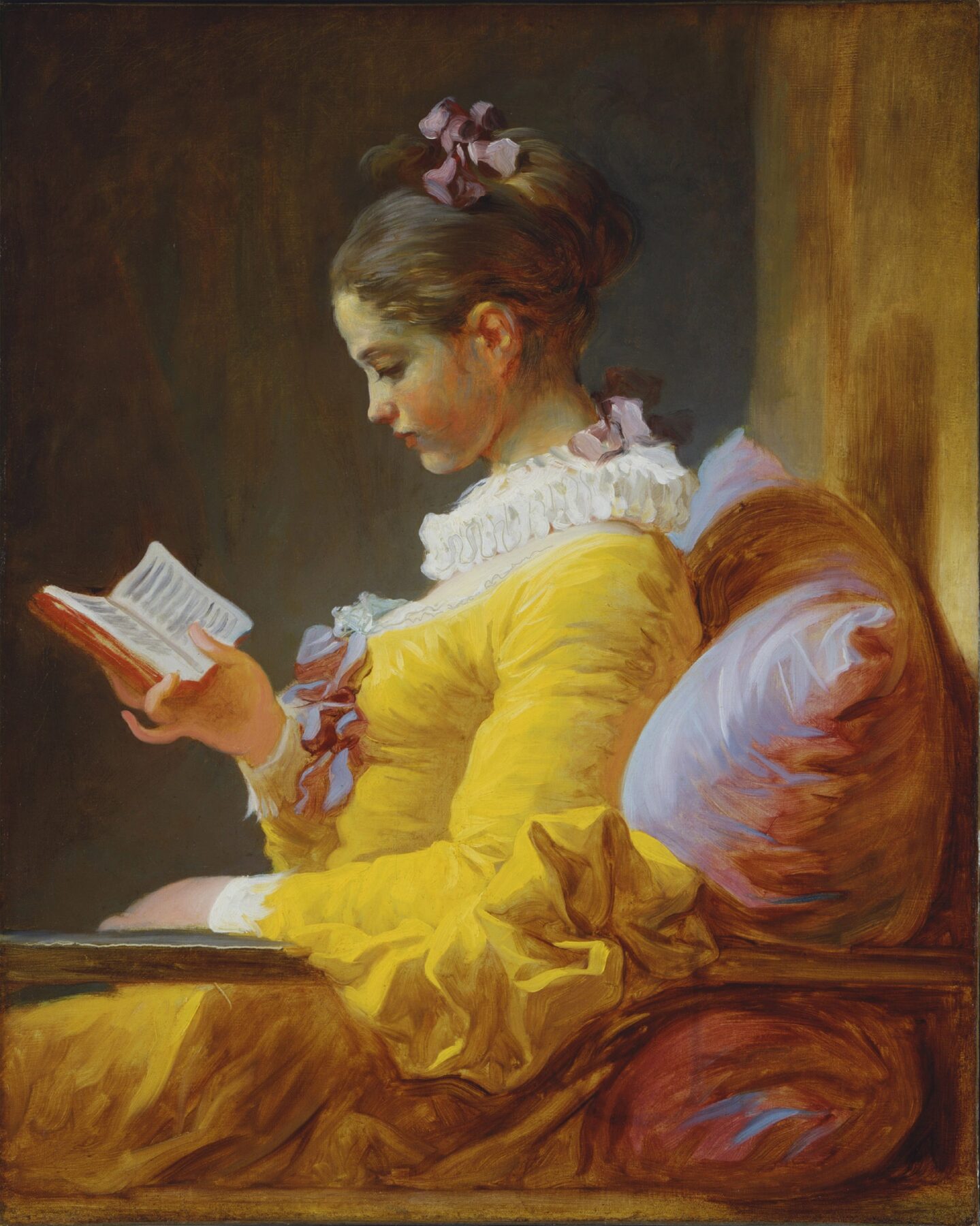 『読書する娘』　ジャン＝オノレ・フラゴナール　1773–1776年頃　油彩・キャンバス　ナショナル・ギャラリー所蔵