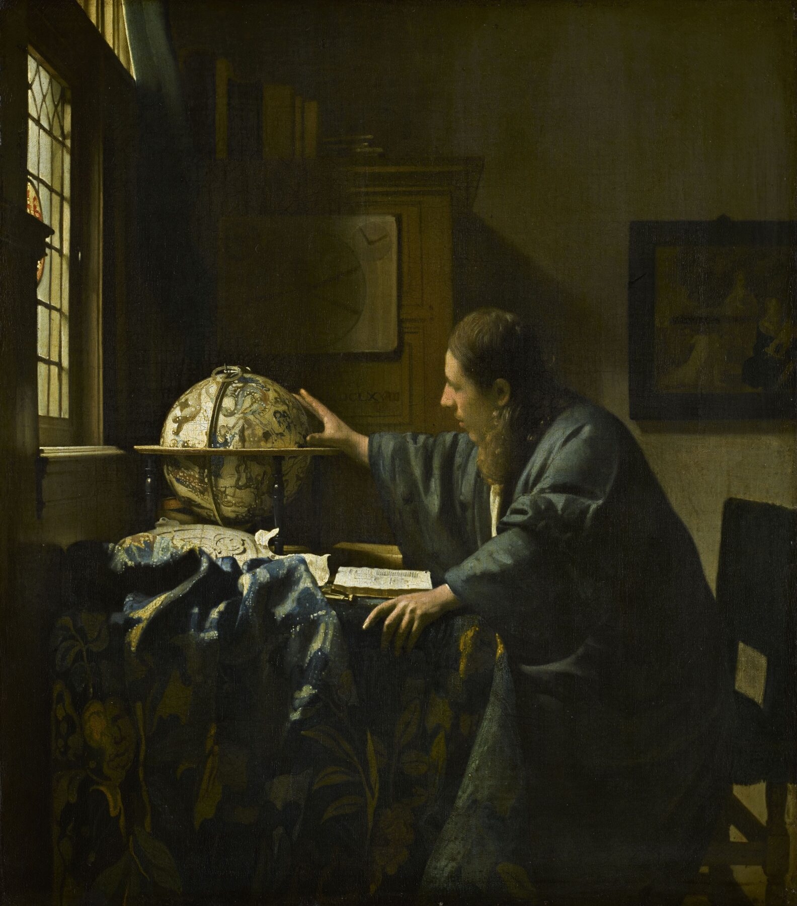 『天文学者』 ヨハネス・フェルメール 1668年 油彩・キャンバス 50×45cm ルーヴル美術館所蔵