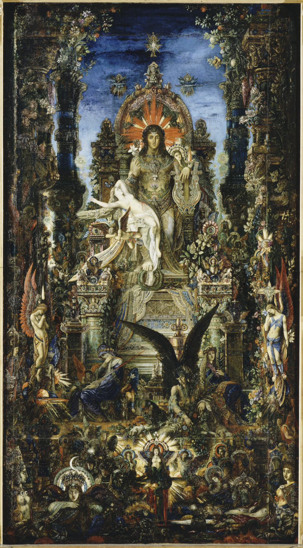 『ユピテルとセメレ』 ギュスターヴ・モロー 1894〜1895年 油彩・キャンバス 212×118cm 国立ギュスターヴ・モロー美術館所蔵