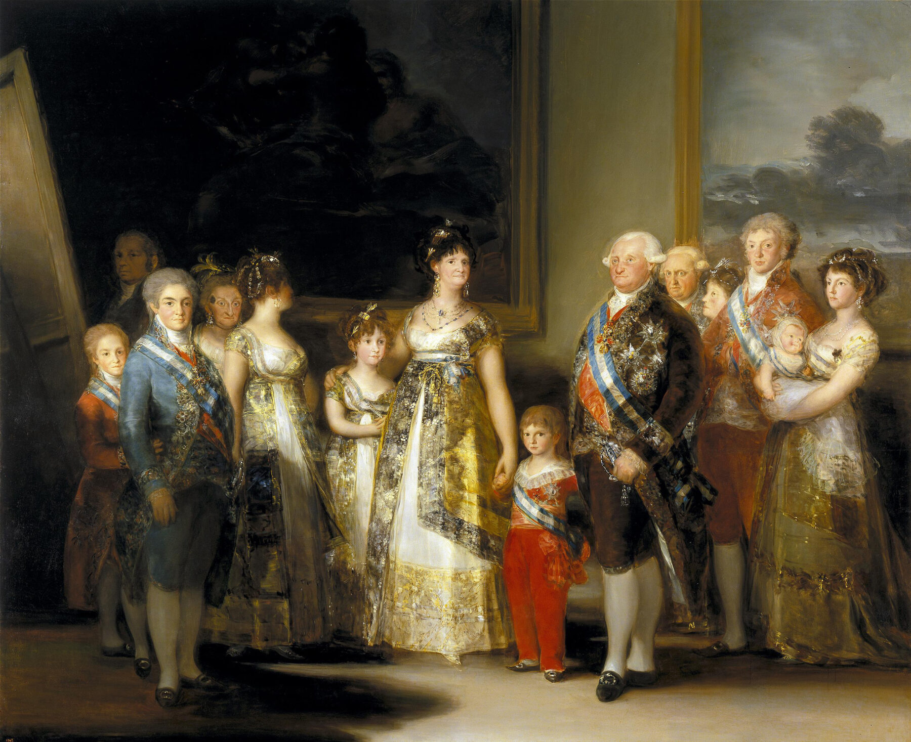 『カルロス4世の家族』　フランシスコ・デ・ゴヤ　1800年　油彩・キャンバス　280×336cm　プラド美術館