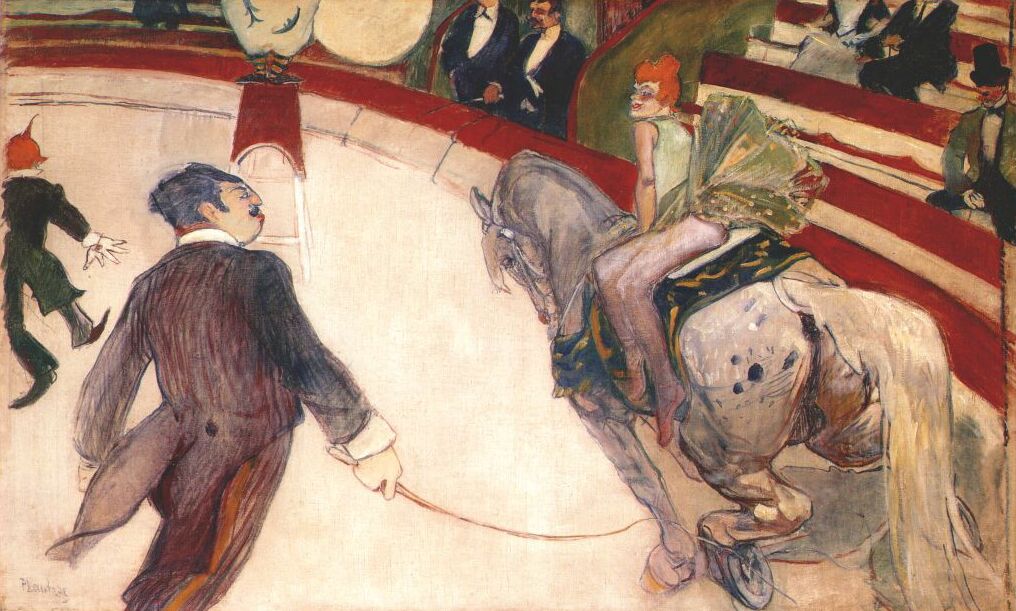 『女曲馬師（フェルナンド・サーカスにて／Équestrienne）』　アンリ・ド・トゥールーズ＝ロートレック　1888年　油彩・キャンバス　アール・インスティテュート・オブ・シカゴ所蔵
