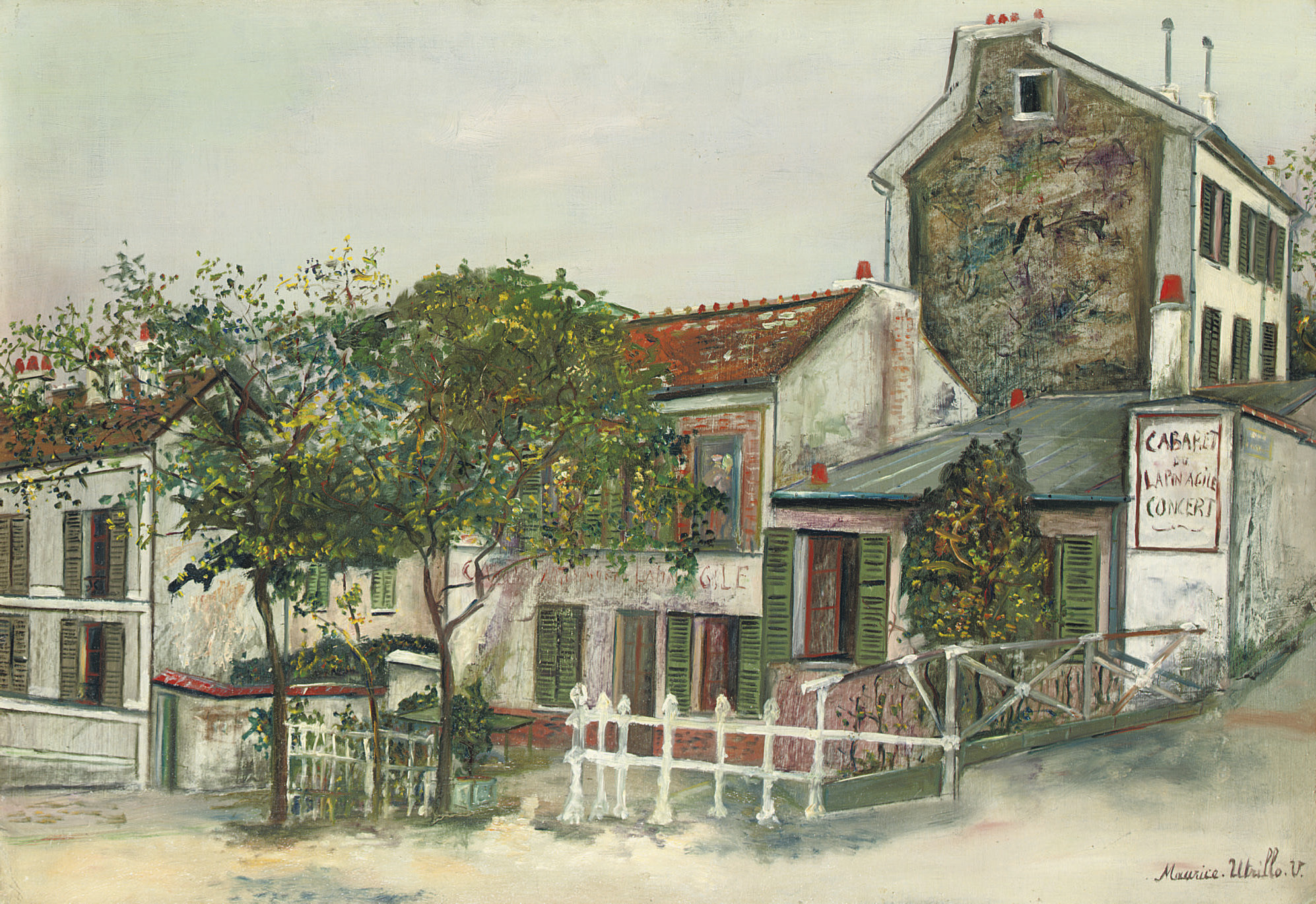 『ラパン・アジル』 モーリス・ユトリロ 1915年頃 油彩・板 52.3×75.5cm 個人蔵