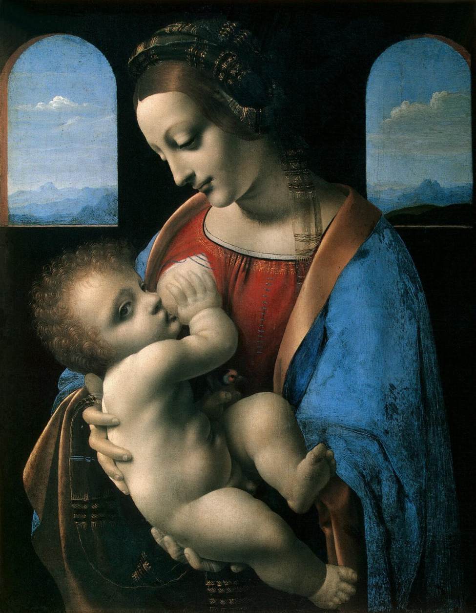 『リッタの聖母』レオナルド・ダ・ヴィンチ　1490-1491年　エルミタージュ美術館