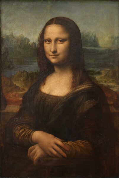 《モナ・リザ》 レオナルド・ダ・ヴィンチ 1503〜1519年頃 油彩・板 ルーヴル美術館蔵 alt案：レオナルド・ダ・ヴィンチ《モナ・リザ》ルネサンス美術を代表する肖像画