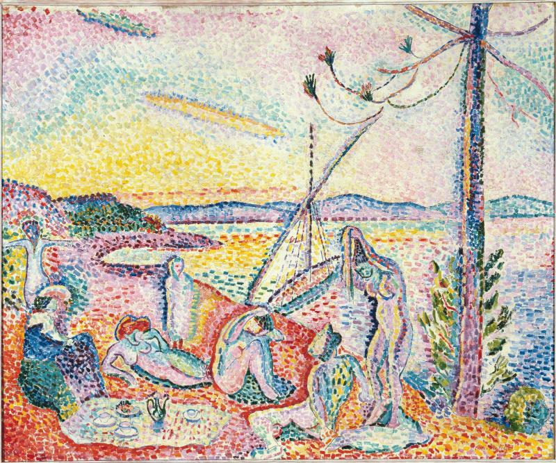 『豪奢、静寂、逸楽』 アンリ・マティス 1904年 油彩・キャンバス 98.5×118.5cm 国立近代美術館／ポンピドゥー・センター所蔵、オルセー美術館寄託
