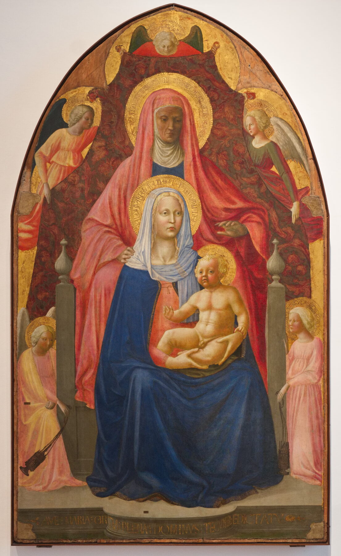 『聖アンナと聖母子』 マゾリーノ・ダ・パニカーレ、マサッチオ 1424–1425年頃 テンペラ・板 175×103cm ウフィツィ美術館所蔵