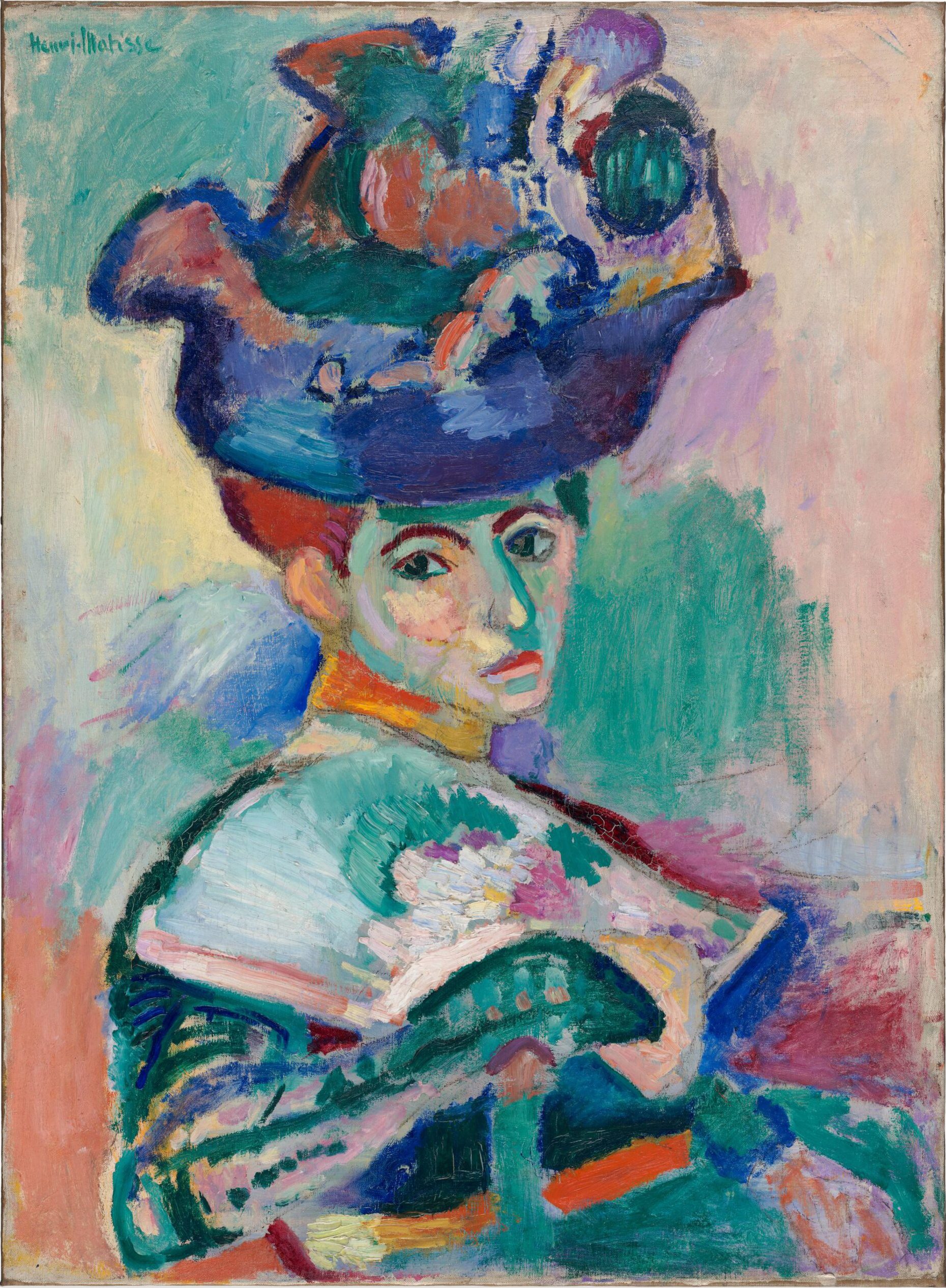 『帽子の女』 アンリ・マティス 1905年 油彩・キャンバス 80.8×59.7cm サンフランシスコ近代美術館所蔵