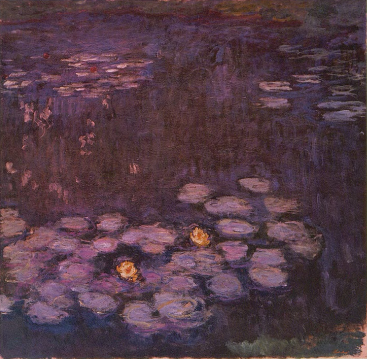 『睡蓮』　クロード・モネ　1914–1917年　油彩・キャンバス　200.0×200.0cm　アサヒグループ大山崎山荘美術館所蔵
