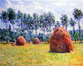 『ジヴェルニーの積みわら』　クロード・モネ　1884年　油彩・キャンバス　66.1×81.3cm　ポーラ美術館所蔵