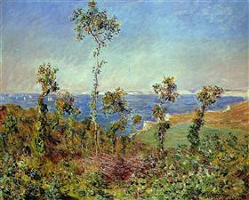 『ヴァランジュヴィルの風景』　クロード・モネ　1882年　油彩・キャンバス　64.9×81cm　ポーラ美術館所蔵