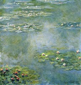 『睡蓮』　クロード・モネ　1907年　油彩・キャンバス　93.3×89.2cm　ポーラ美術館所蔵