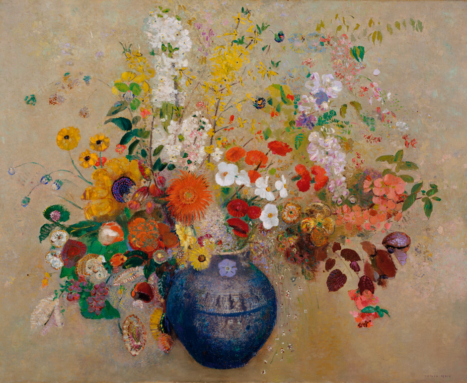 「花瓶の花」ルドン　1909