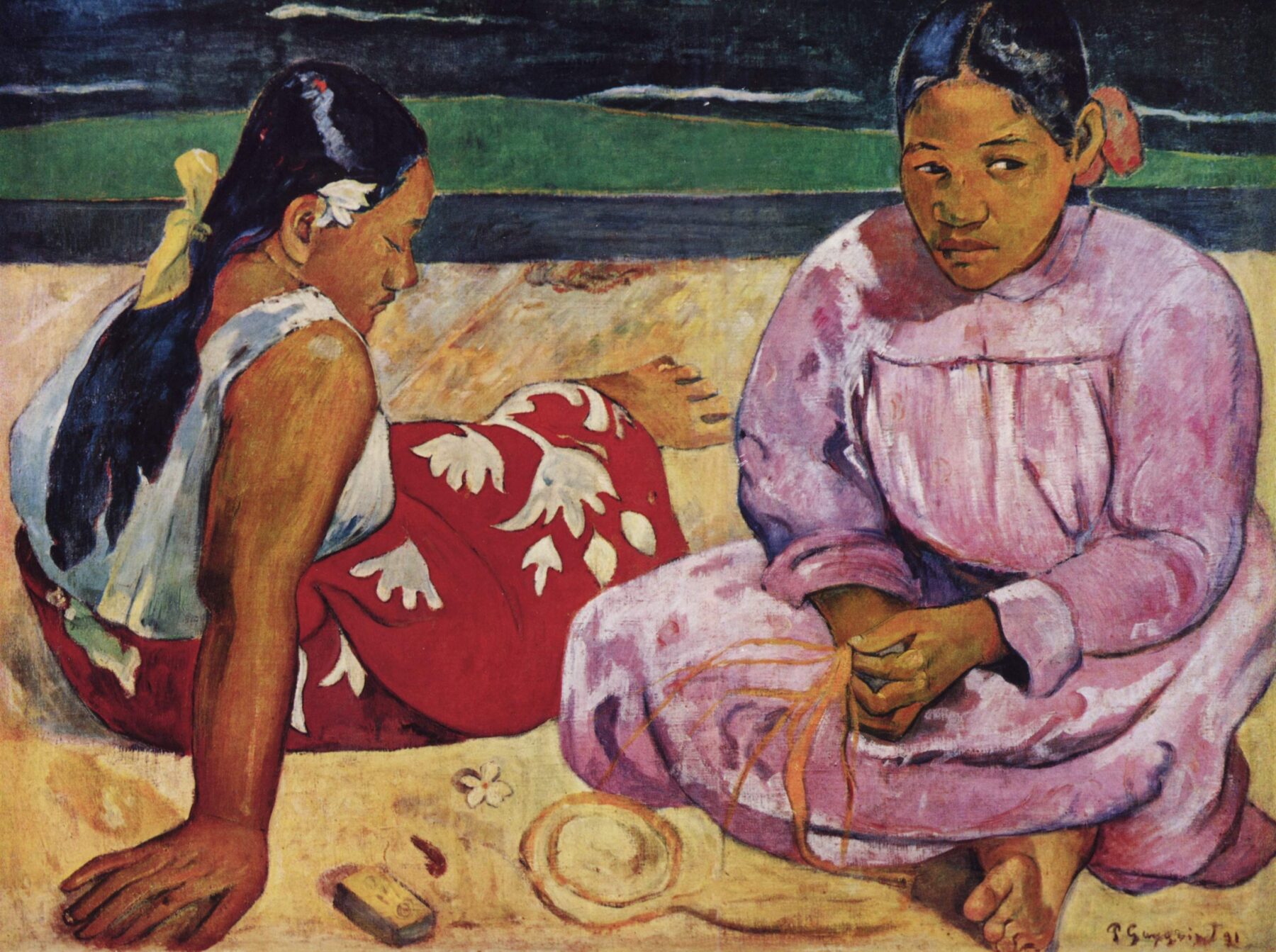 『タヒチの女(浜辺にて)』 ポール・ゴーギャン 1891年 油彩・キャンバス オルセー美術館所蔵