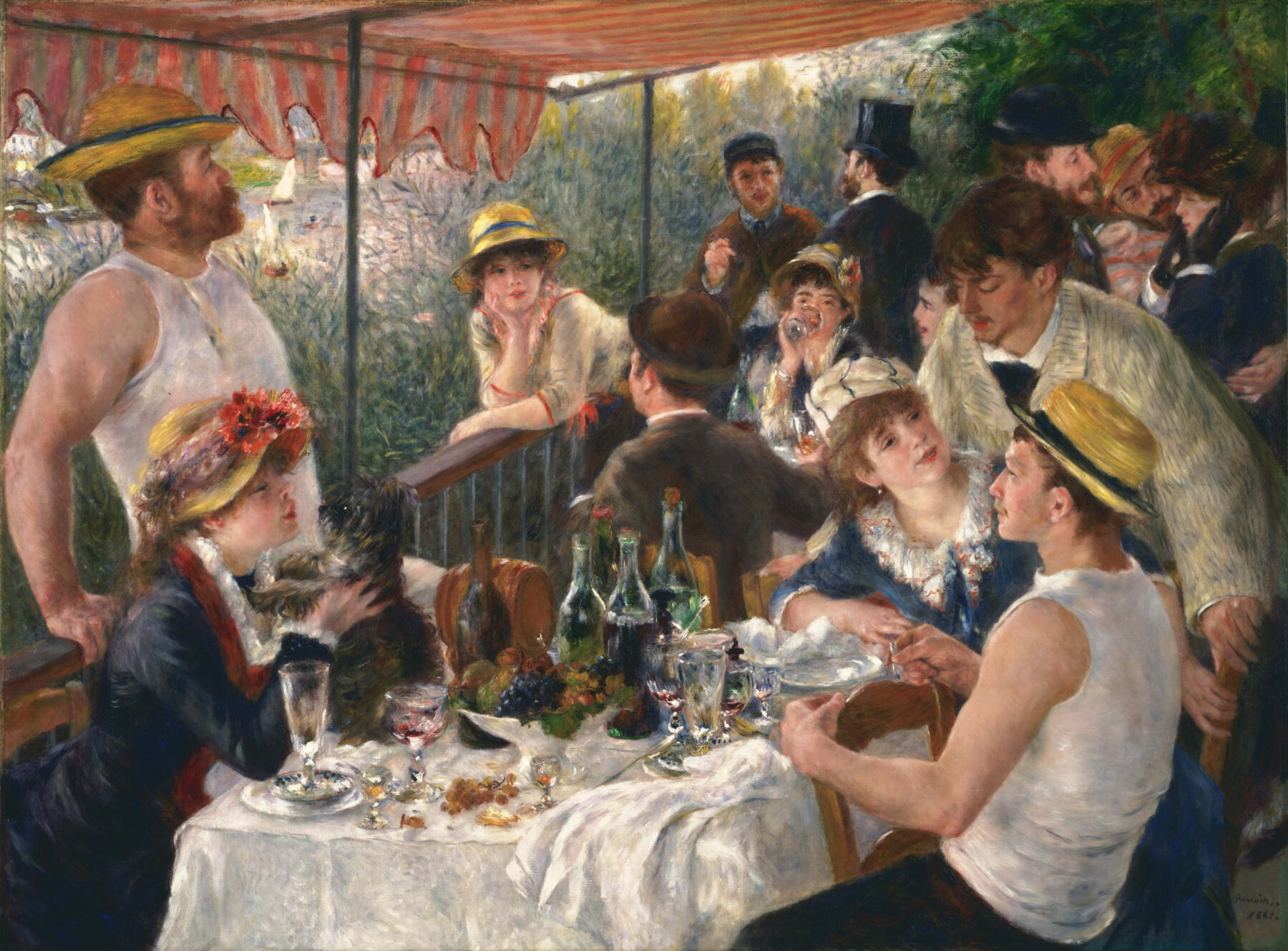 『舟遊びをする人々の昼食』 ピエール＝オーギュスト・ルノワール 1880–1881年 油彩・キャンバス 130.2×175.6cm フィリップス・コレクション所蔵（ワシントンD.C.）
