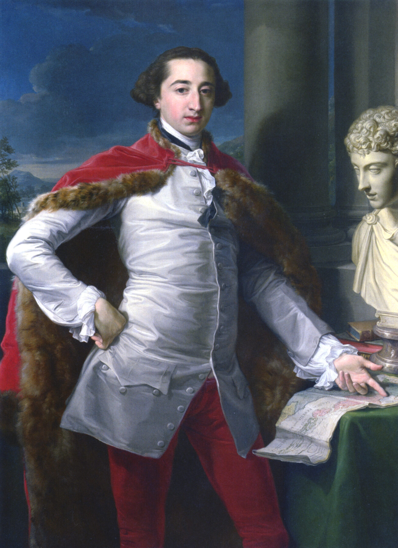 ポンペオ・ジローラモ・バトーニ《リチャード・ミルズの肖像》1759年頃 油彩・カンヴァス 134.6×96.3cm ロンドン・ナショナル・ギャラリー所蔵