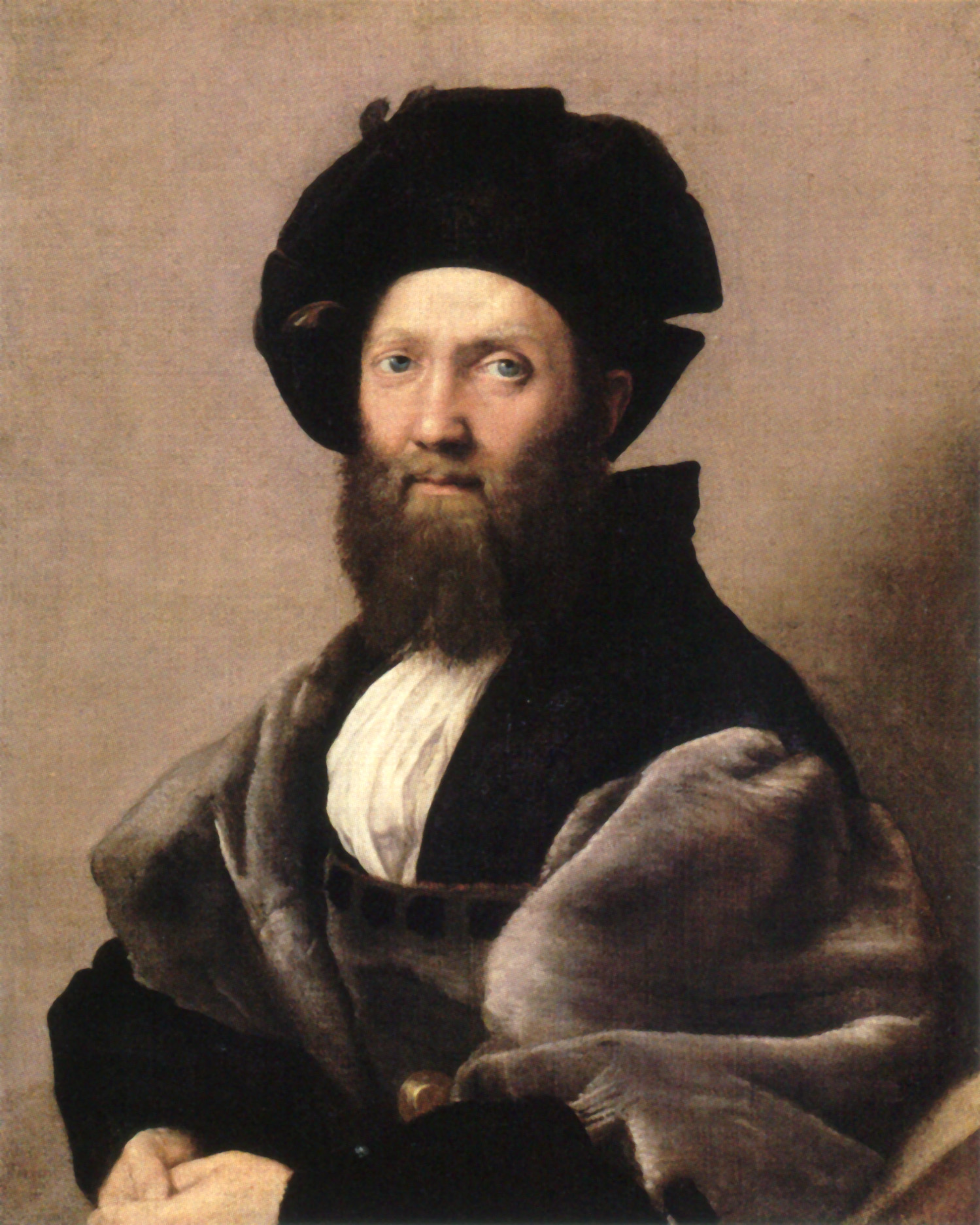 『バルダッサーレ・カスティリオーネの肖像』 ラファエロ 1514–1515年頃 油彩・キャンバス ルーヴル美術館所蔵