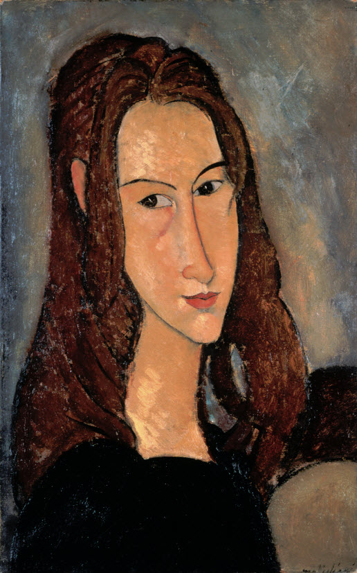『赤毛の若い娘(ジャンヌ・エビュテルヌの肖像)』 アメデオ・モディリアーニ 1918年 油彩・キャンバス 個人蔵