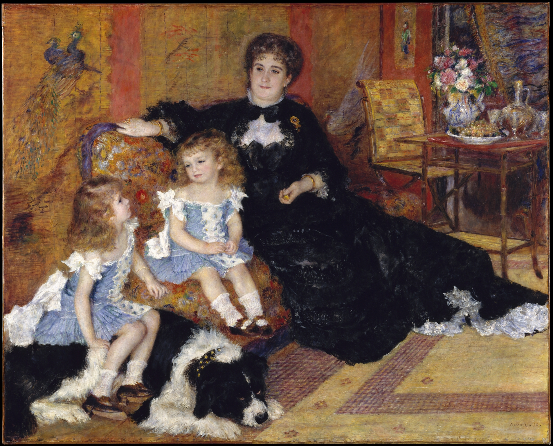 『ジョルジュ・シャルパンティエ夫人と子どもたち』　ピエール＝オーギュスト・ルノワール　1878年　油彩・キャンバス　153.7×190.2cm　メトロポリタン美術館所蔵
