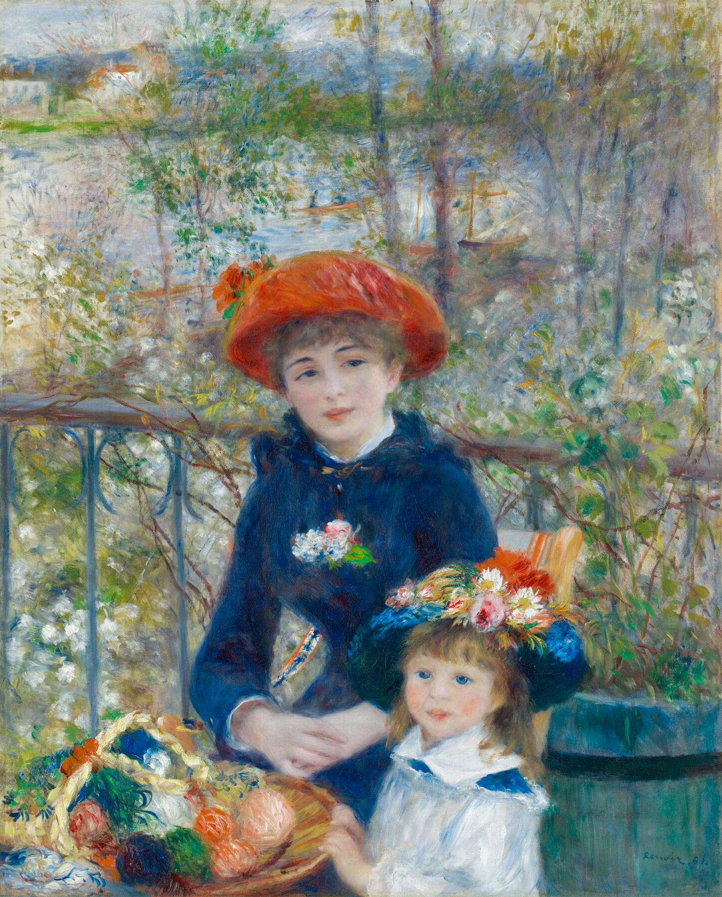 ピエール＝オーギュスト・ルノワール『二人の姉妹（テラスにて）』1881年 油彩・キャンバス 100.5×81cm シカゴ美術館所蔵