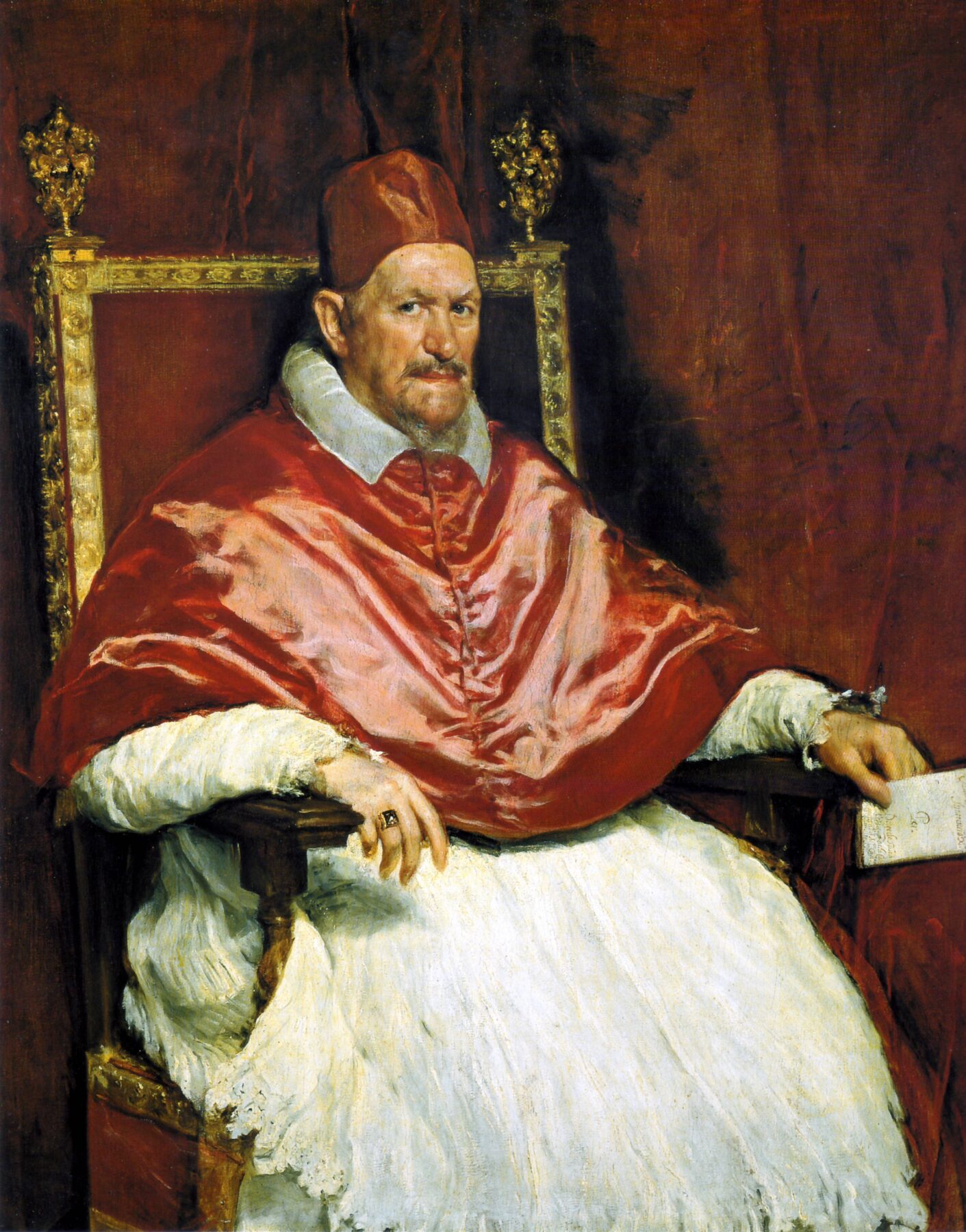 『インノケンティウス10世の肖像』　ディエゴ・ベラスケス　1650年頃　油彩・キャンバス　141×119cm　ドーリア・パンフィーリ美術館所蔵