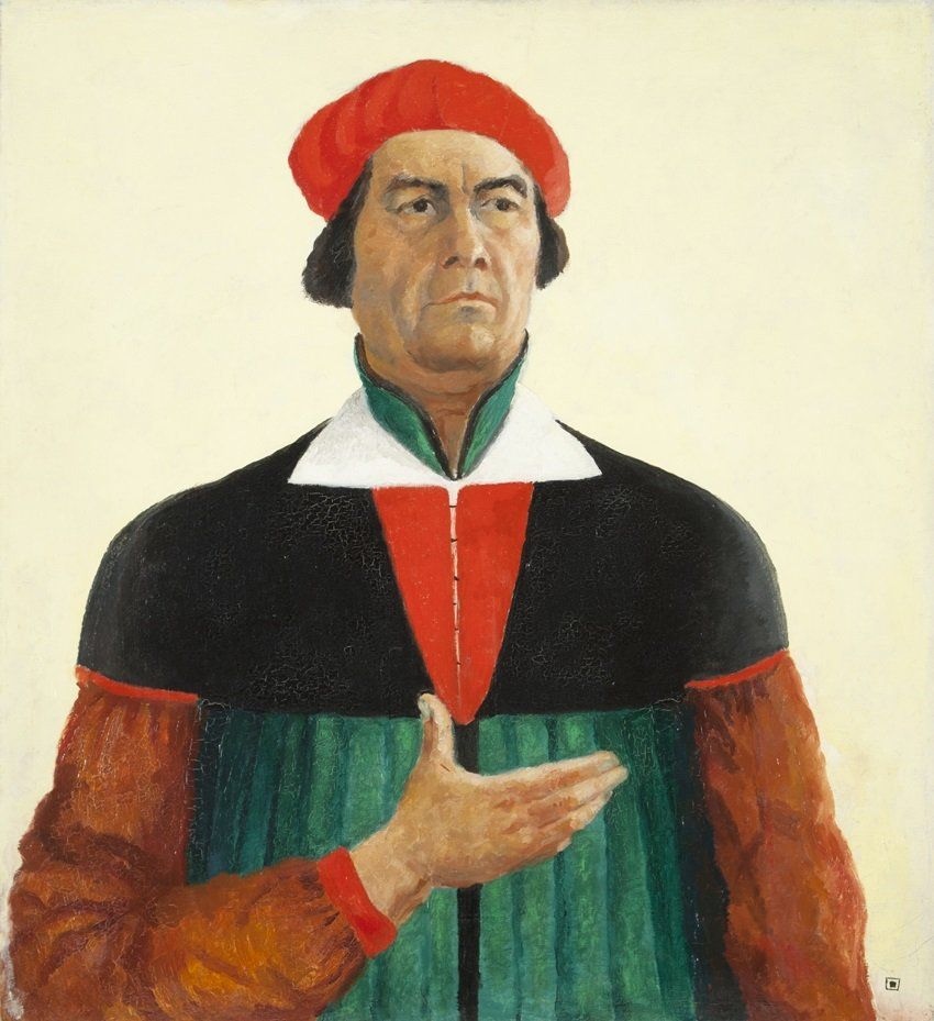 『自画像』 カジミール・マレーヴィチ 1933年 油彩・キャンバス 73×66cm ロシア美術館所蔵
