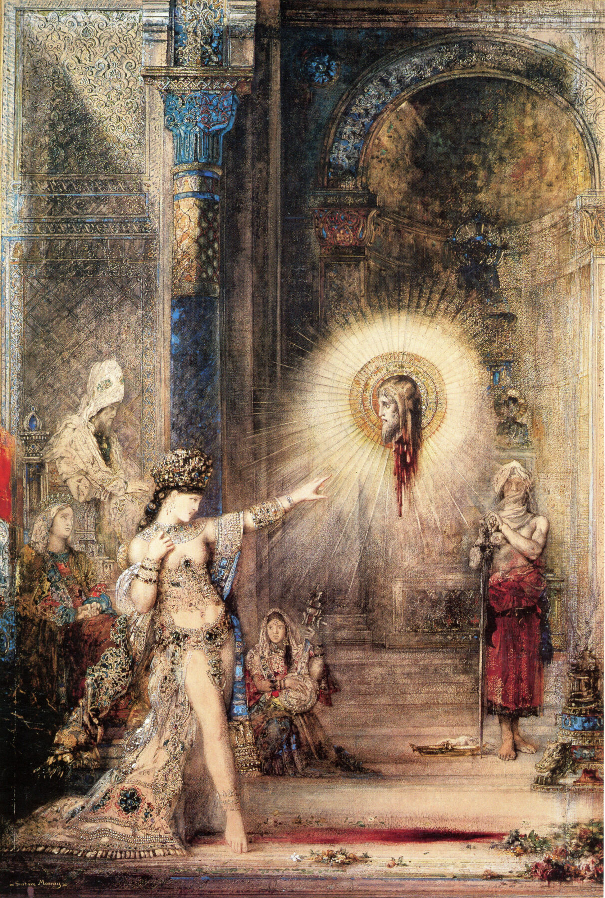 『出現』 ギュスターヴ・モロー 1876年 水彩 106×72.2cm オルセー美術館所蔵