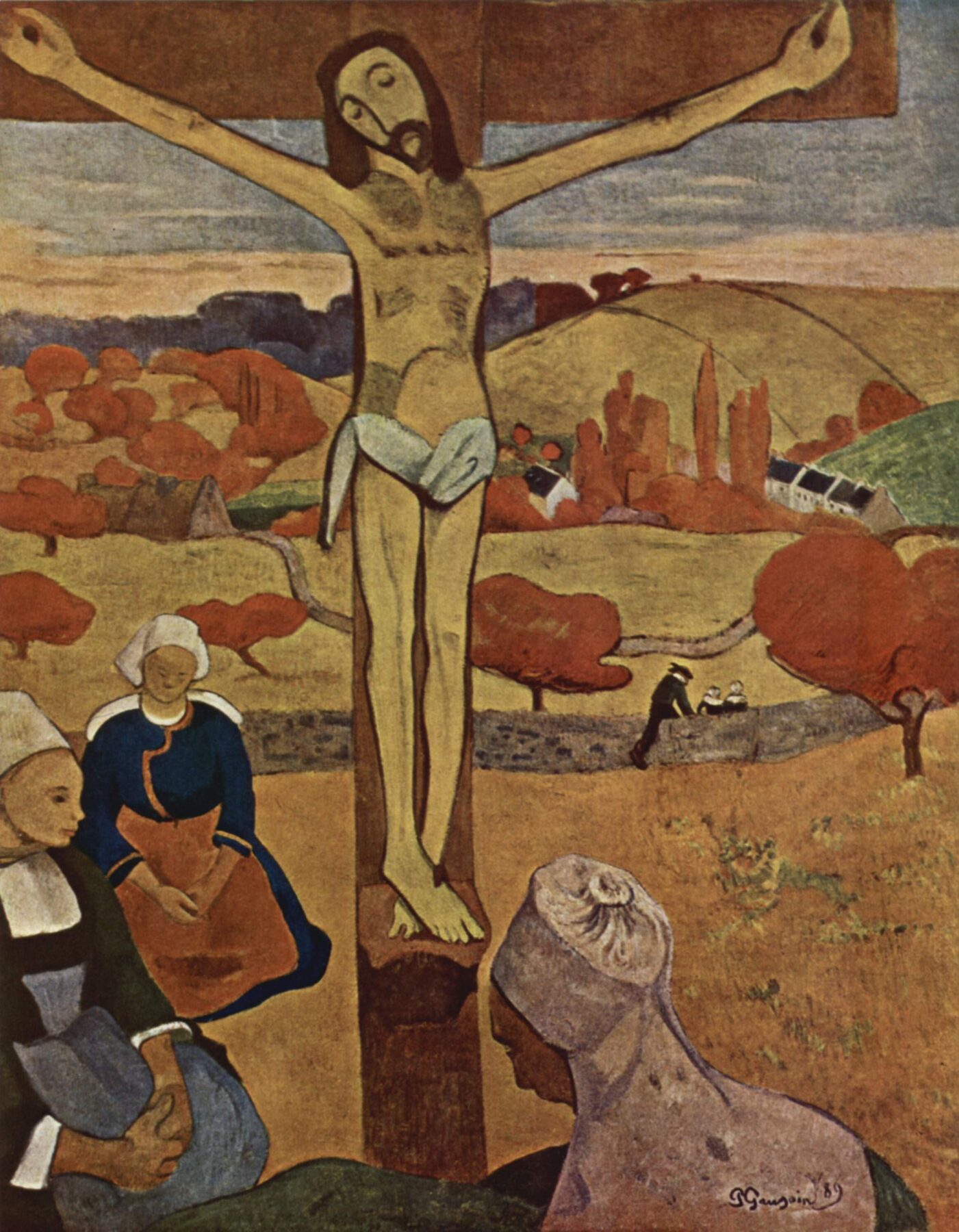 『黄色いキリスト』 ポール・ゴーギャン 1889年 油彩・キャンバス 92.1×73.3cm バッファローAKG美術館所蔵
