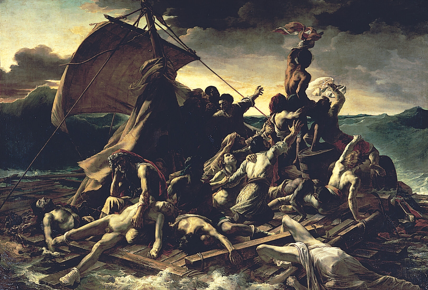 『メデューズ号の筏』 テオドール・ジェリコー 1818–1819年 油彩・キャンバス 491×716cm ルーヴル美術館所蔵